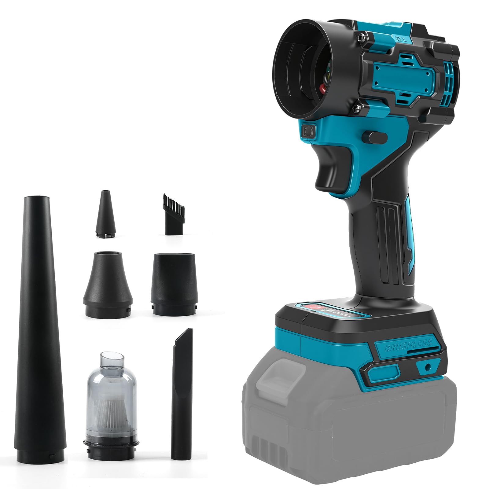 Ventilatore e Aspirapolvere 2 in 1 per Batteria Makita 18V