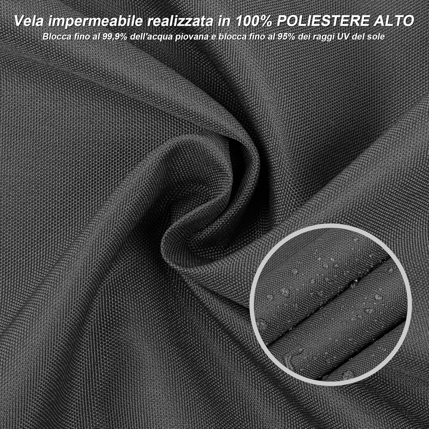 Heng Feng Tenda a Vela Impermeabile Rettangolare 4x6m - immagine 2