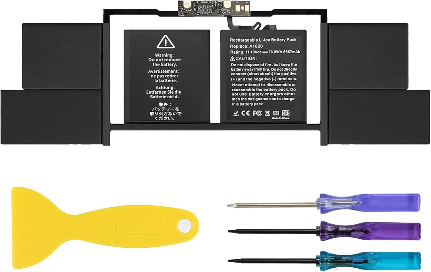 Antiee A1707 A1820 Batteria per MacBook PRO 15" (2016-2017) - immagine 1