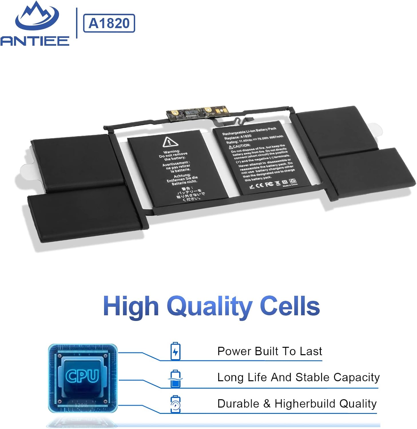 Antiee A1707 A1820 Batteria per MacBook PRO 15" (2016-2017) - immagine 2