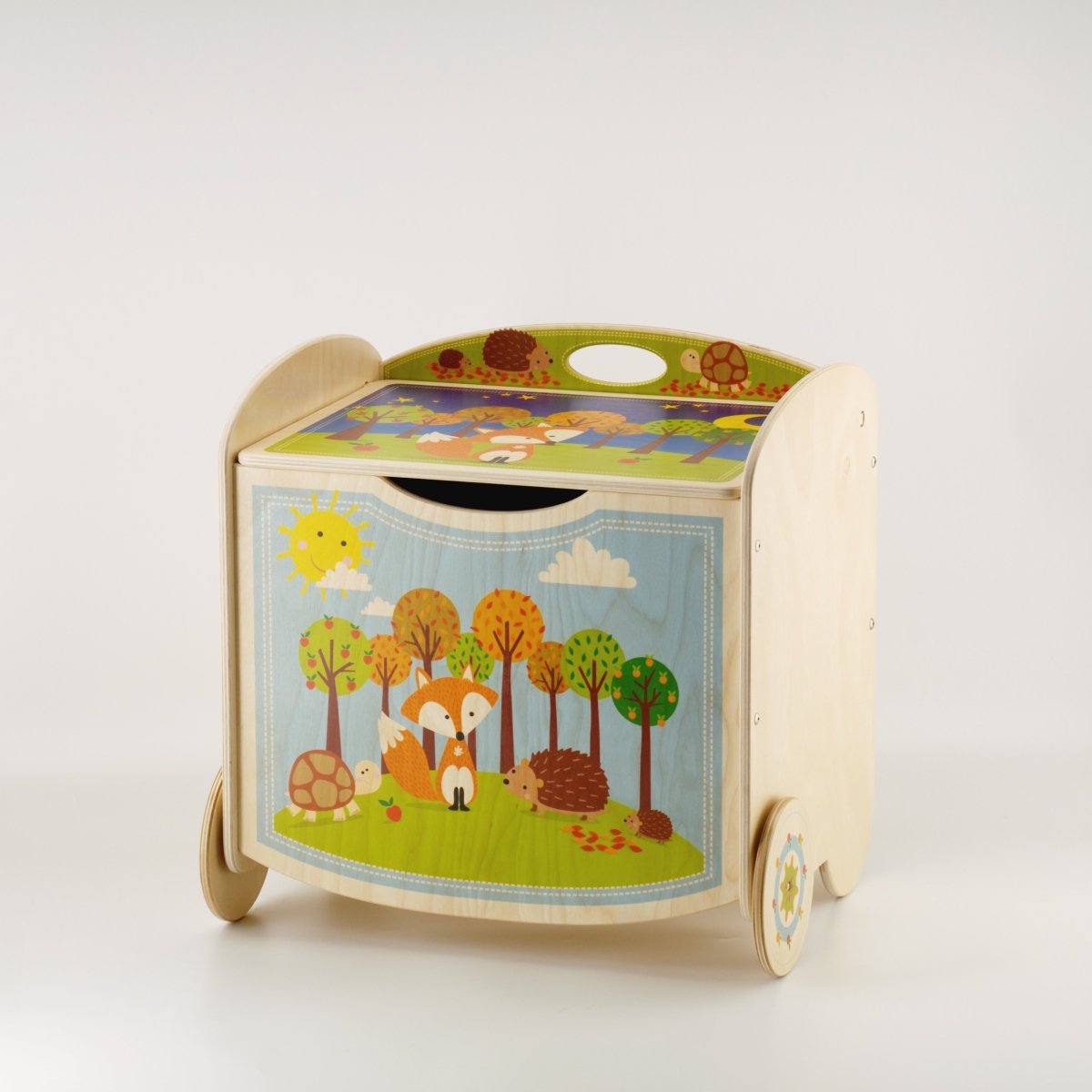 Dida Volpe - Pouf Contenitore Multifunzione in Legno