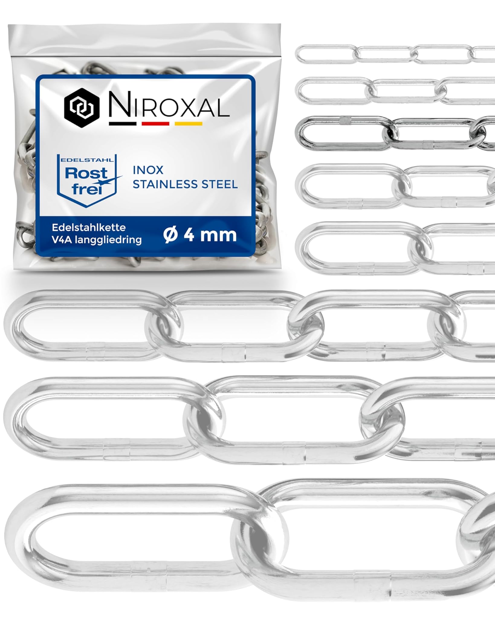 Nietfullthings Catena Acciaio Inox V4A 4mm 20m