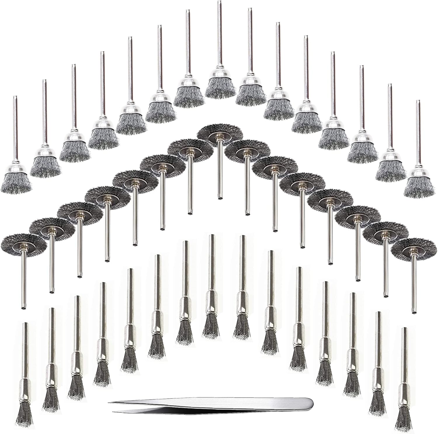 Spazzole Metalliche per Trapano 45 Pezzi - immagine 1