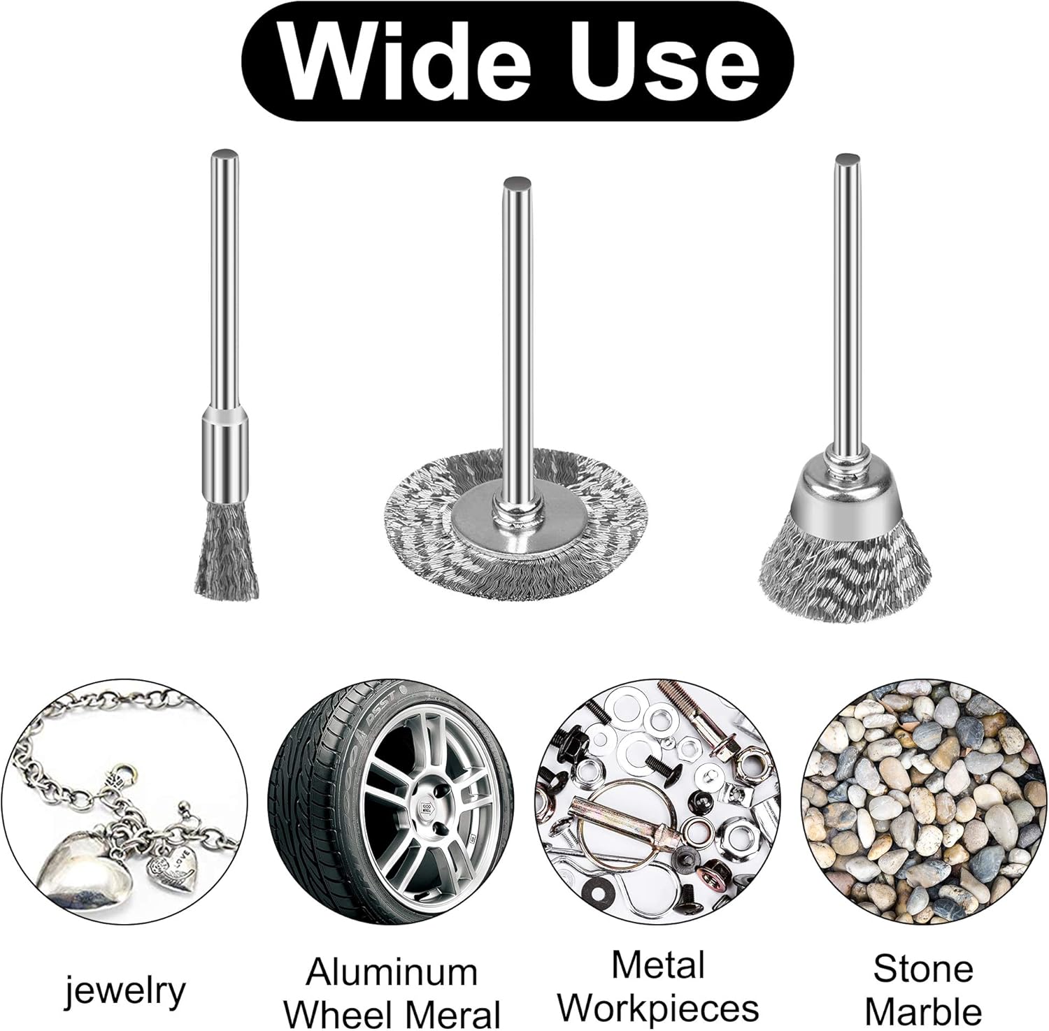 Spazzole Metalliche per Trapano 45 Pezzi - immagine 3