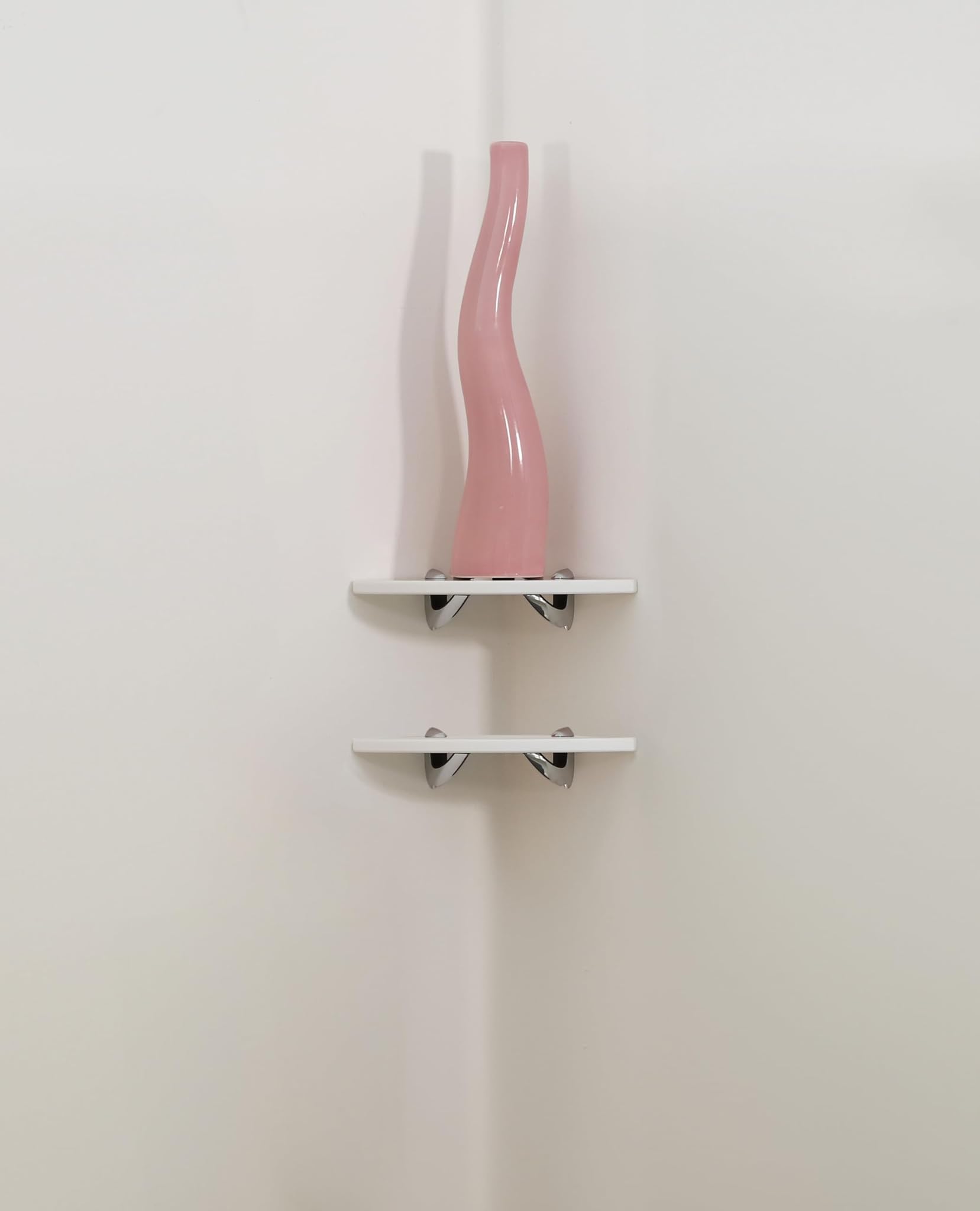 Aleda Stone Mensola Angolare da Muro in Marmo, Cotone