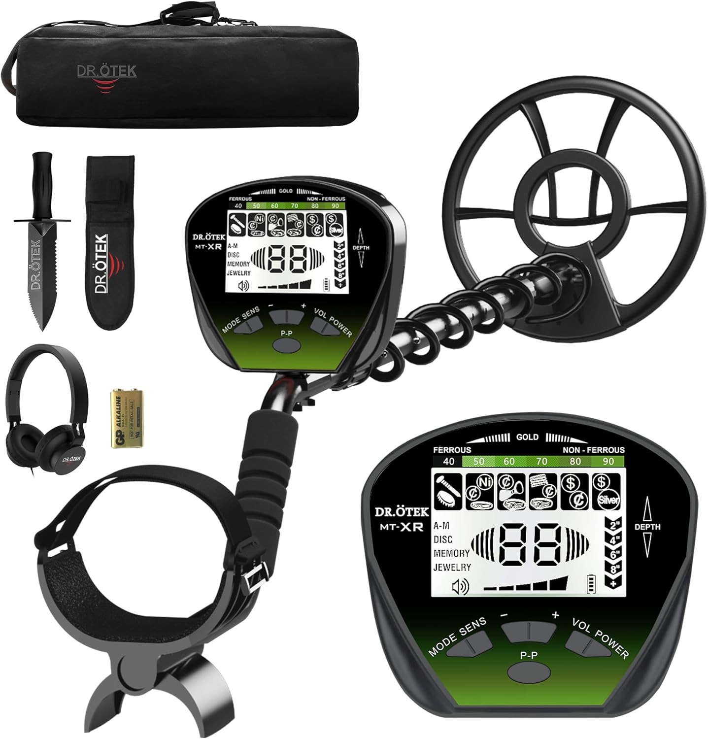 Dr.ötek - Metal Detector Professionale IP68, Verde - immagine 1