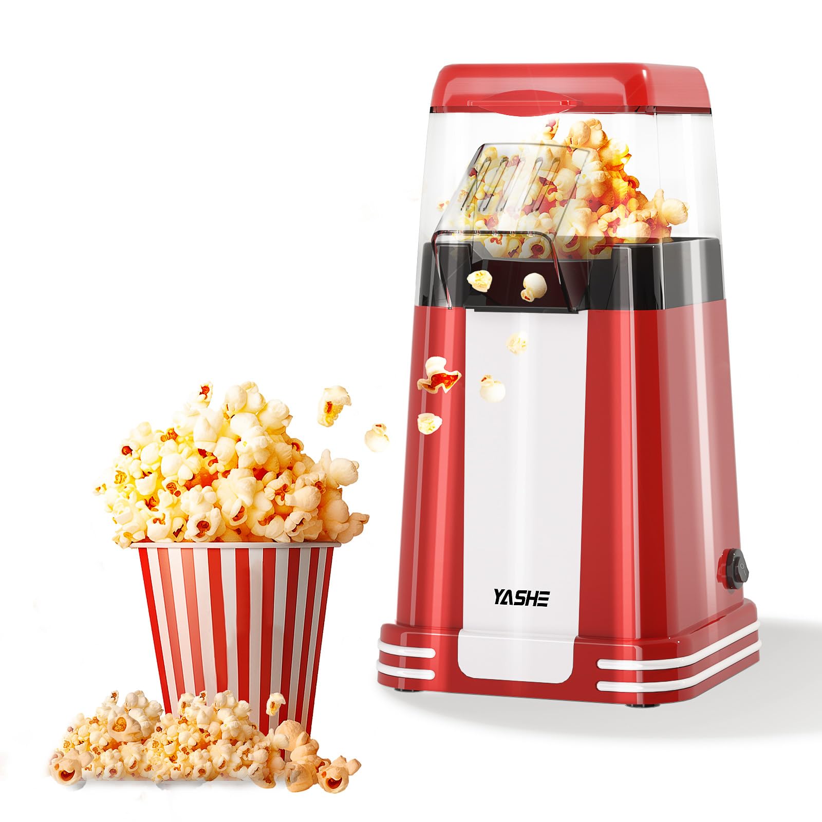 Yashe Popcorn Machine Retro 1200W Hot Air