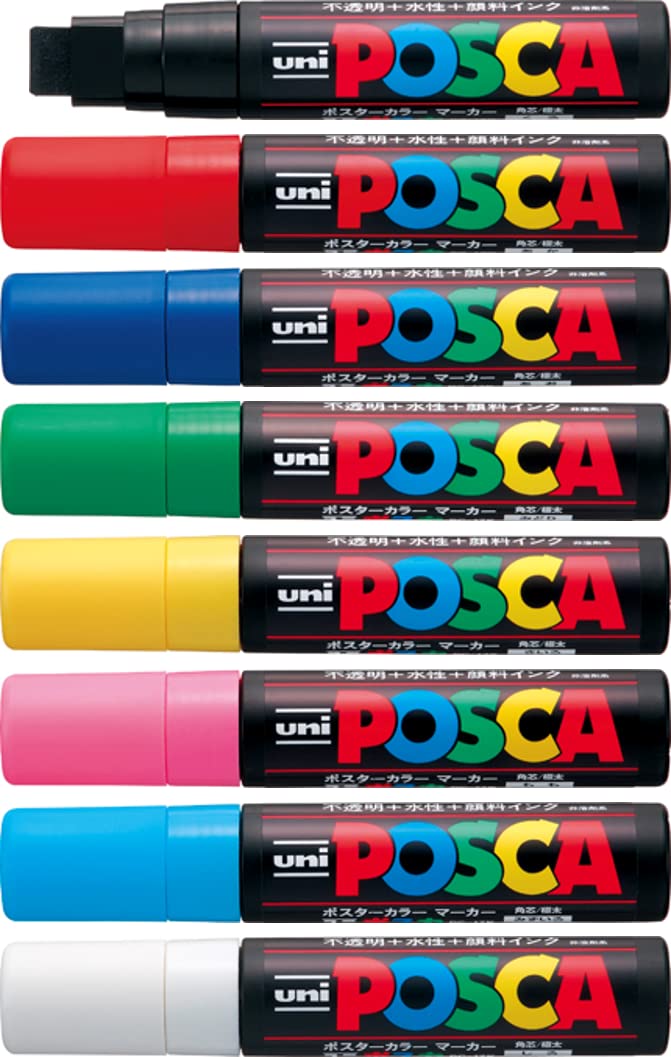 UNI POSCA PC-17K "FULL RANGE ALL 8 COLOURS"