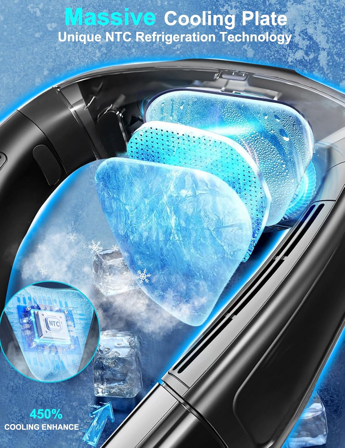 Ventilatore da Collo Portatile con Piastra di Raffreddamento - immagine 2