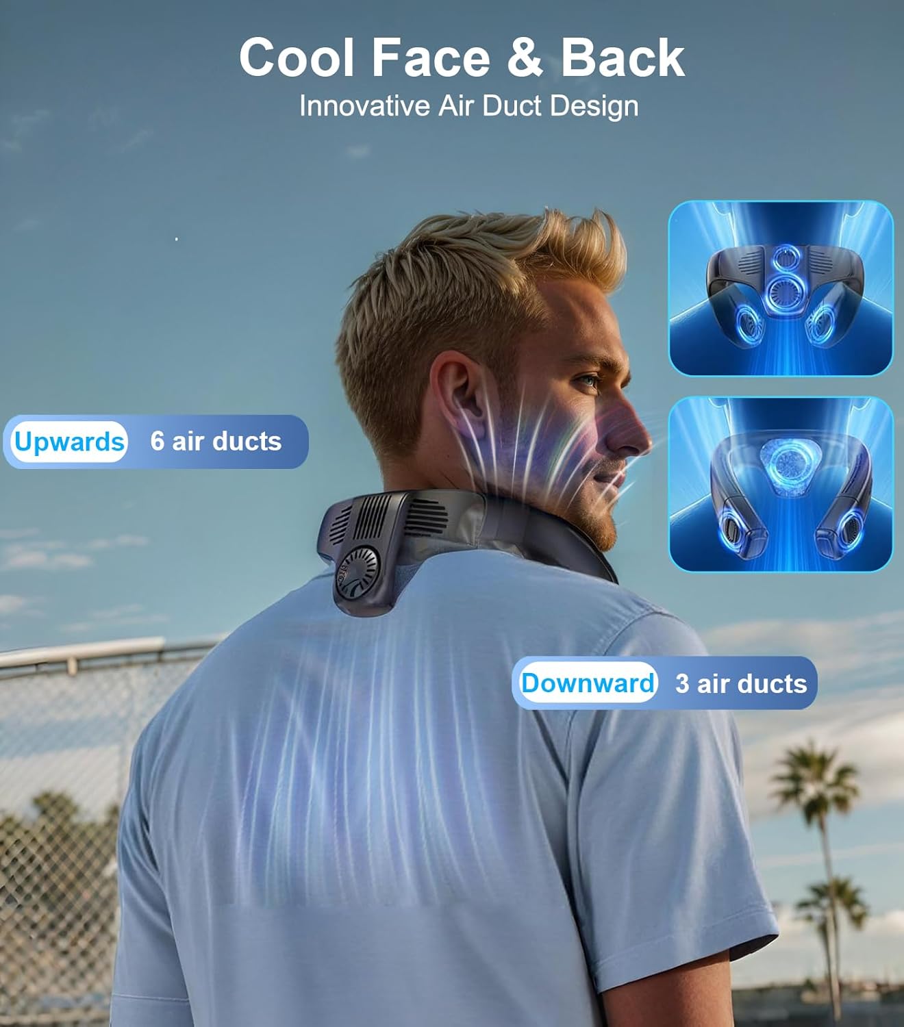 Ventilatore da Collo Portatile con Piastra di Raffreddamento - immagine 5