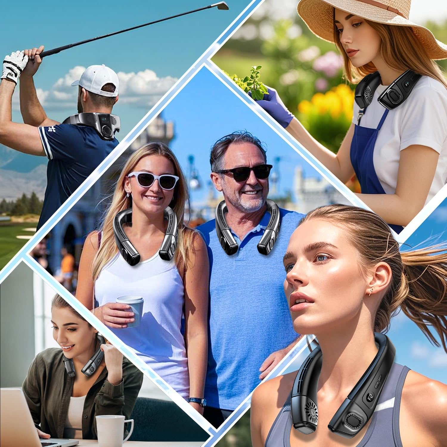 Ventilatore da Collo Portatile con Piastra di Raffreddamento - immagine 8