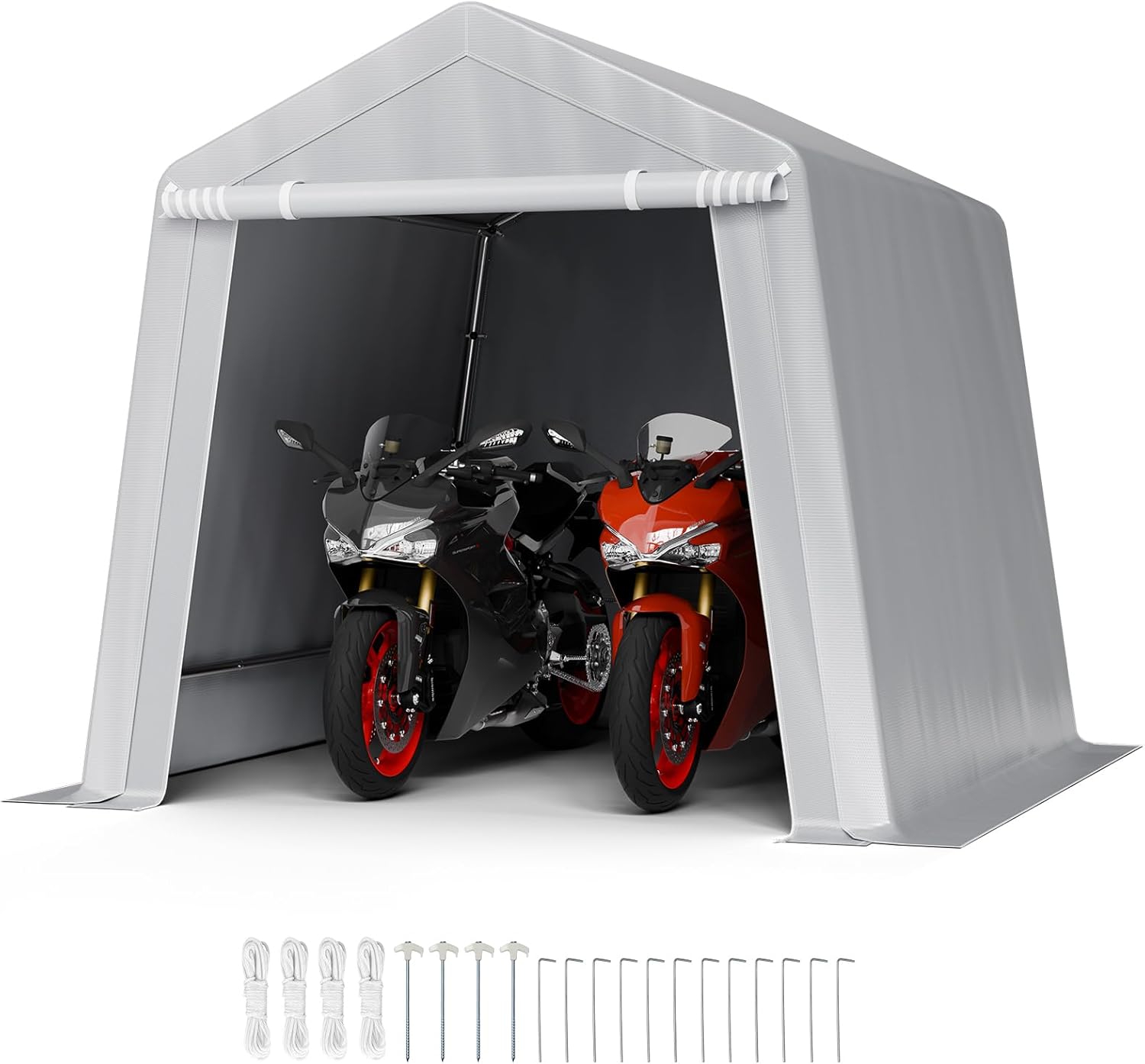 Vevor Capannone da Esterno 245x245x227 cm, Grigio