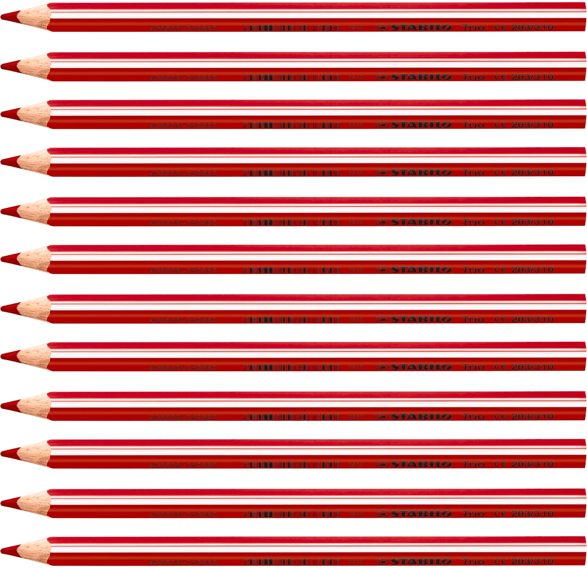 Stabilo Trio thick - Matita colorata triangolare, Rosso