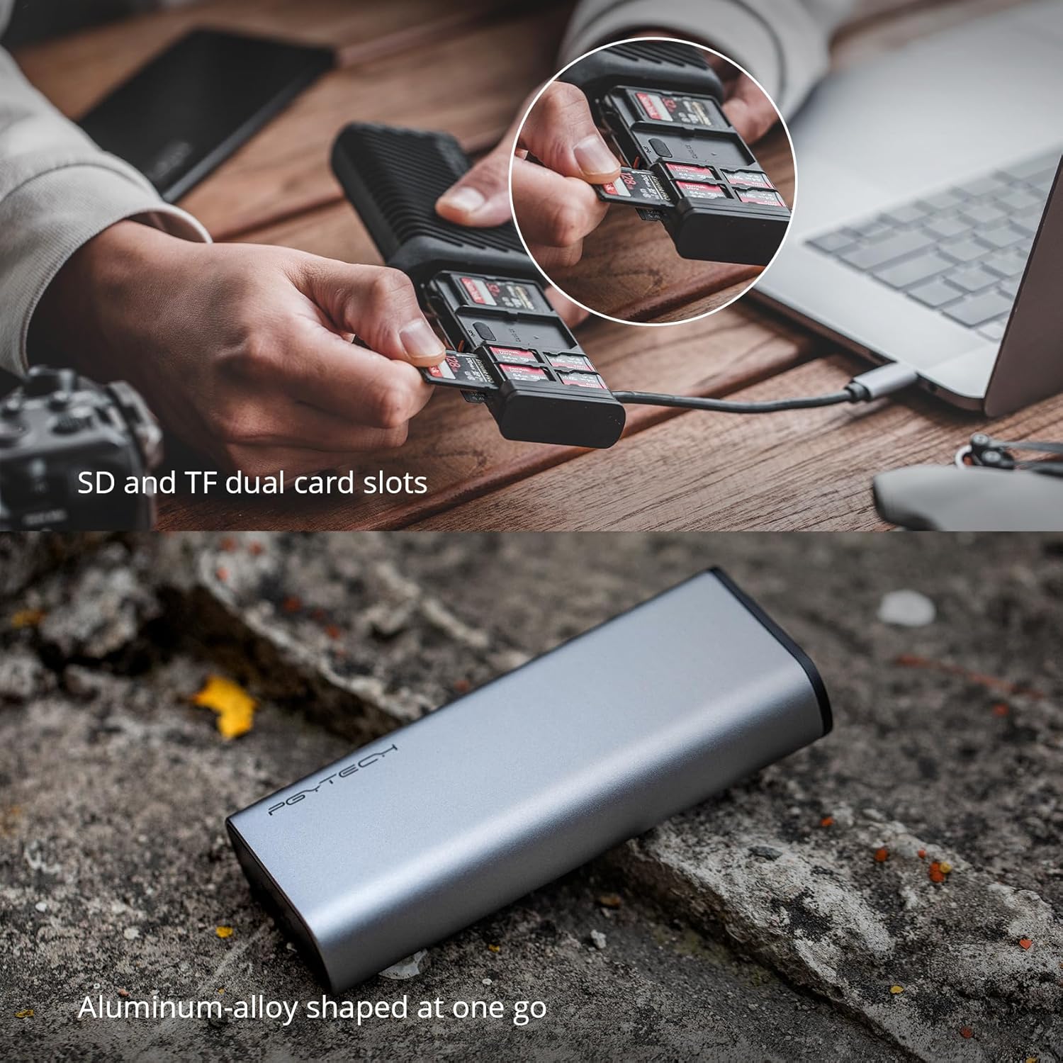 Pgytech CreateMate - Lettore Schede USB 3.1 Type-C - immagine 5