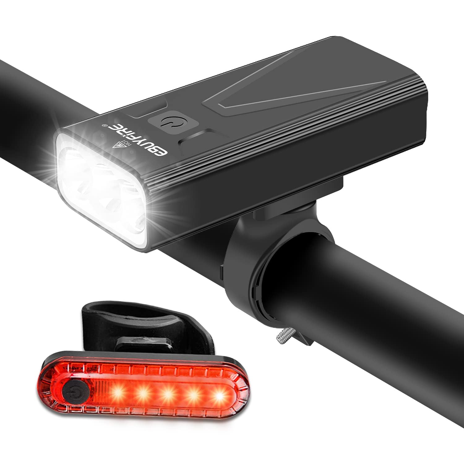 Ebuyfire Luci Bicicletta LED Ricaricabili USB 3000 Lumens