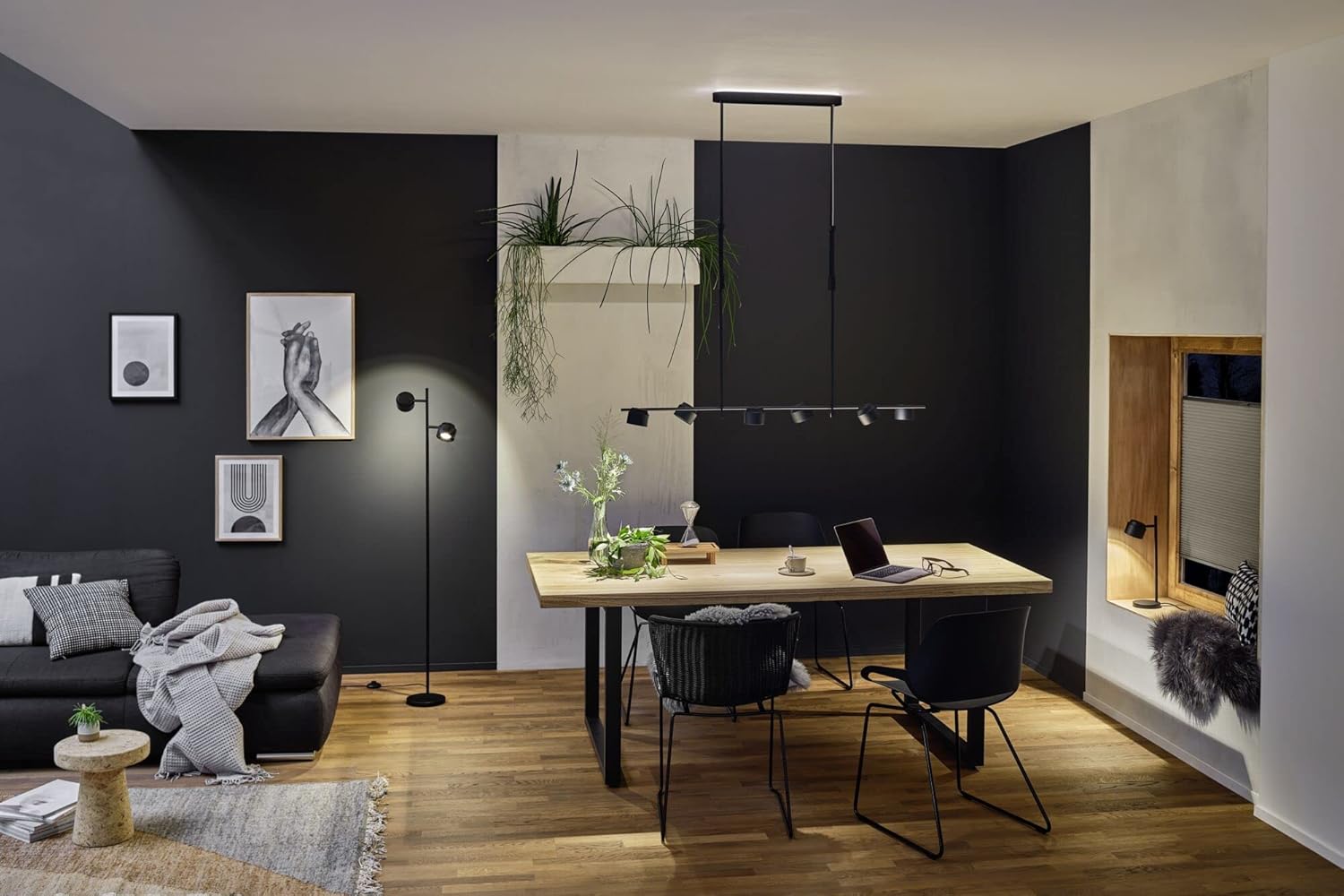 Paulmann 79775 Piantana LED Puric Pane 2x300lm, Nera - immagine 8