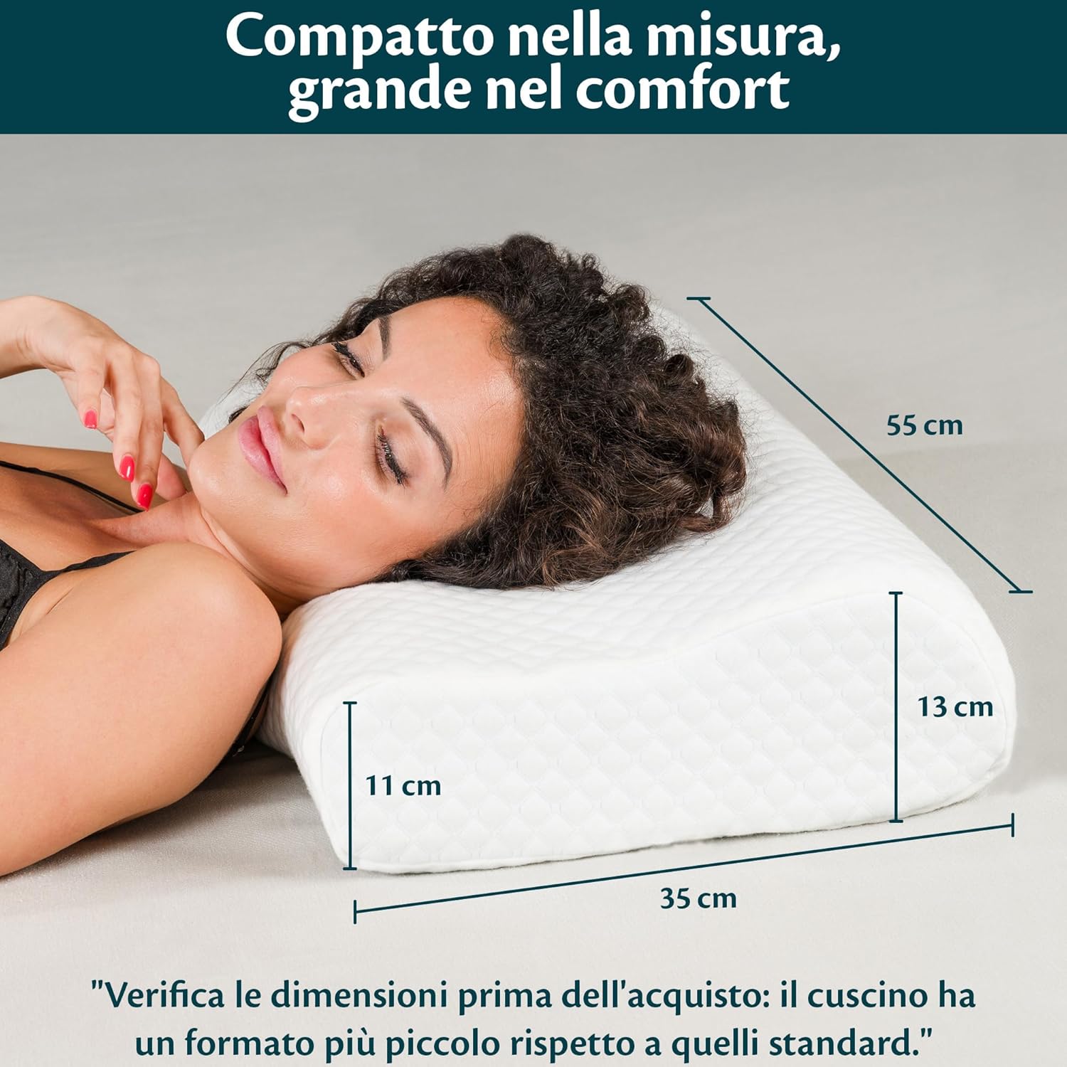 Flowen Cuscino Cervicale Memory Foam Altezza Regolabile - immagine 4