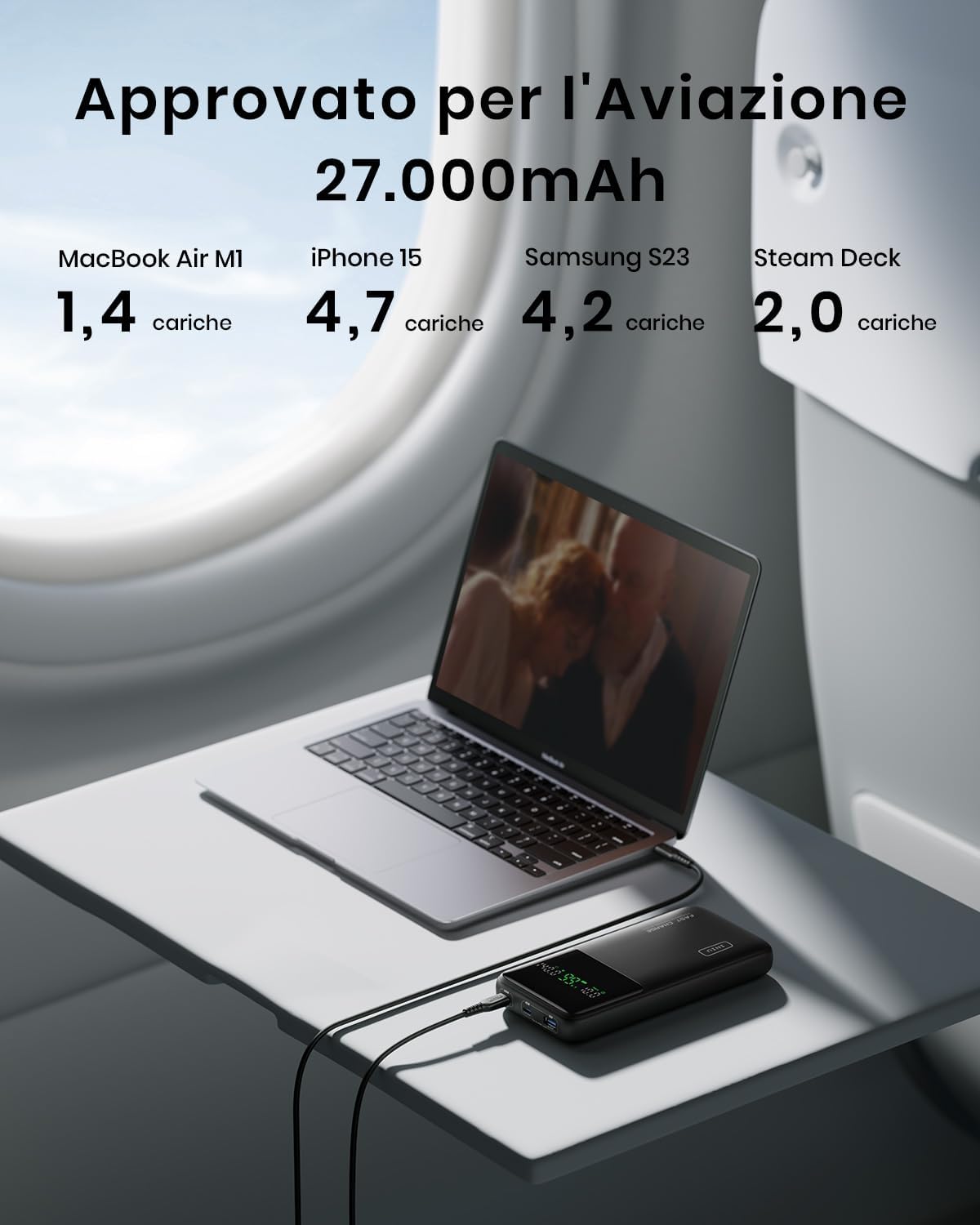 Iniu Power Bank 27000mAh 140W Ricarica Rapida - immagine 3