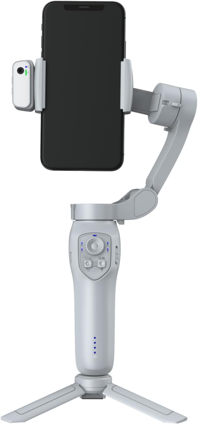 Stabilizzatore Smartphone 3 Assi con Treppiede e Microfono - immagine 2