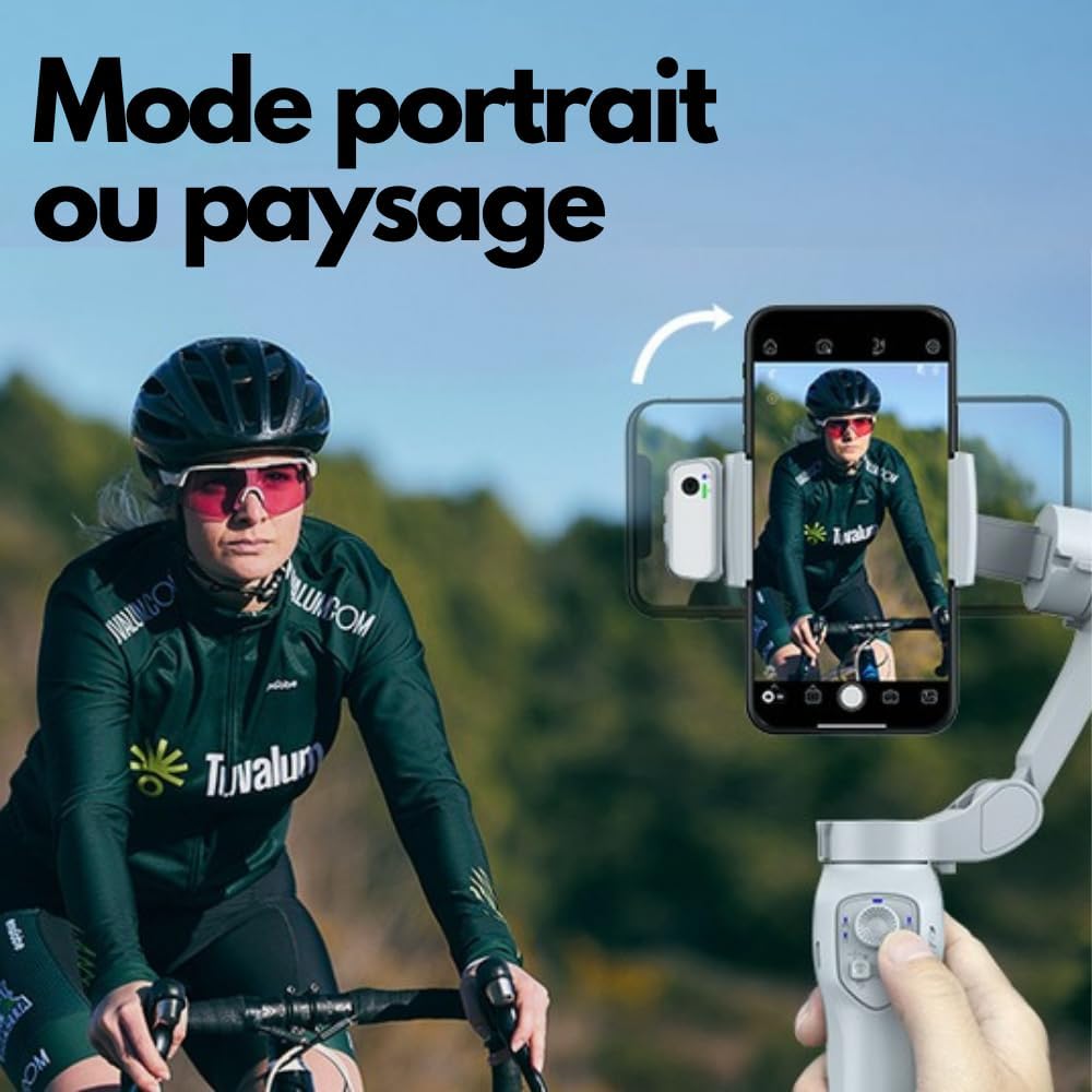 Stabilizzatore Smartphone 3 Assi con Treppiede e Microfono - immagine 6