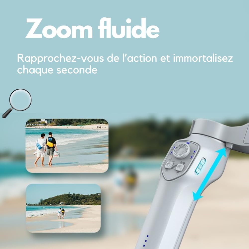 Stabilizzatore Smartphone 3 Assi con Treppiede e Microfono - immagine 7