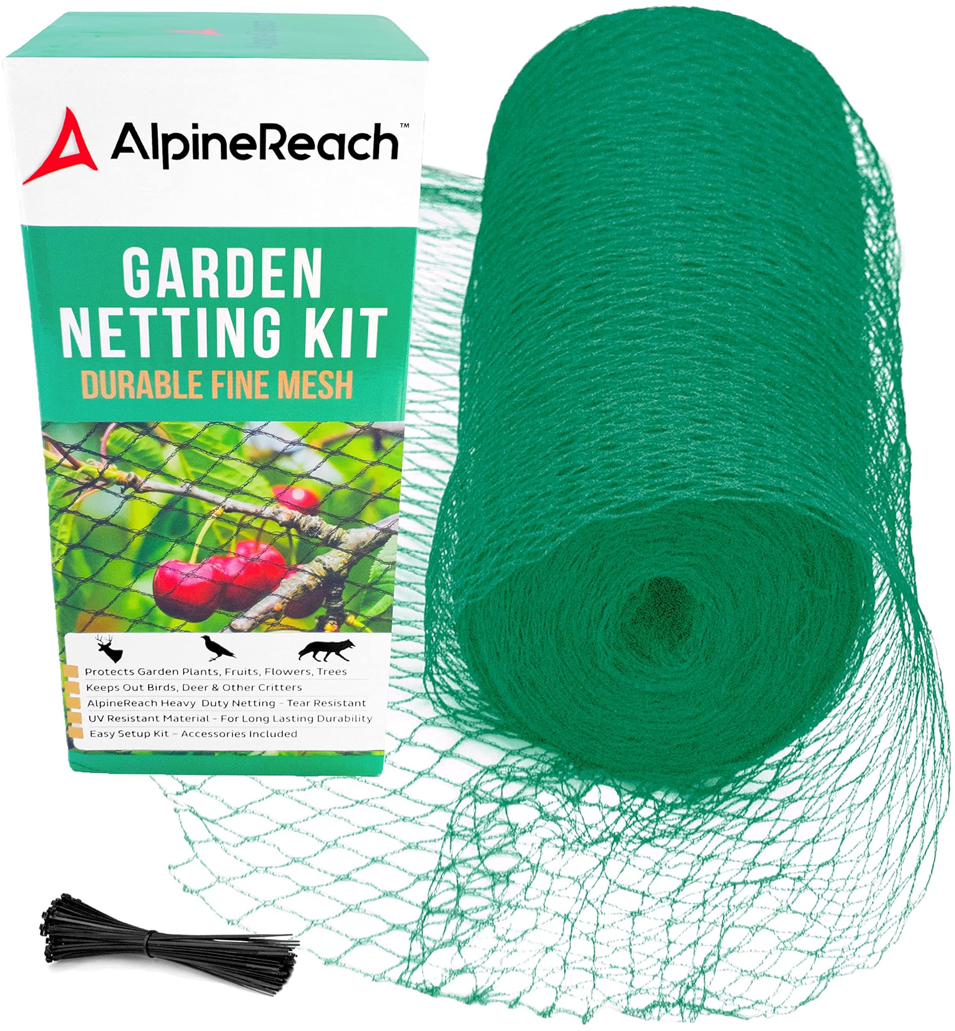 Alpinereach Rete da Giardino 2m x 30m Extra Resistente, Verde