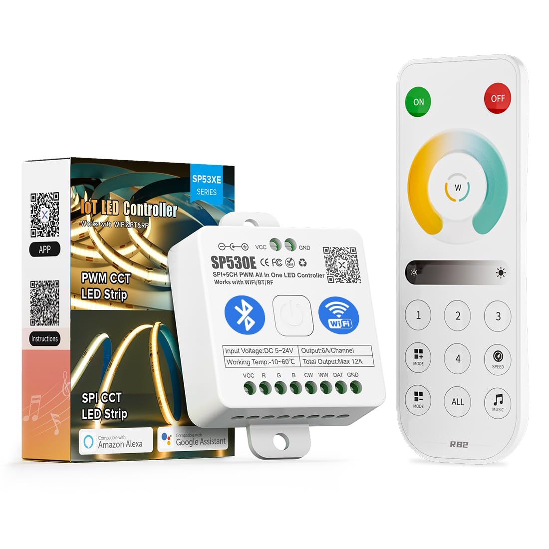 Btf-lighting Kit Controllo LED 4 Zone 2.4GHz RF