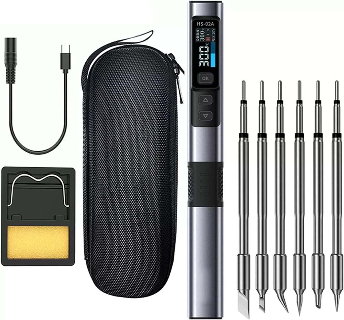 Kit Saldatore Elettrico HS-02A 100W Riscaldamento Rapido