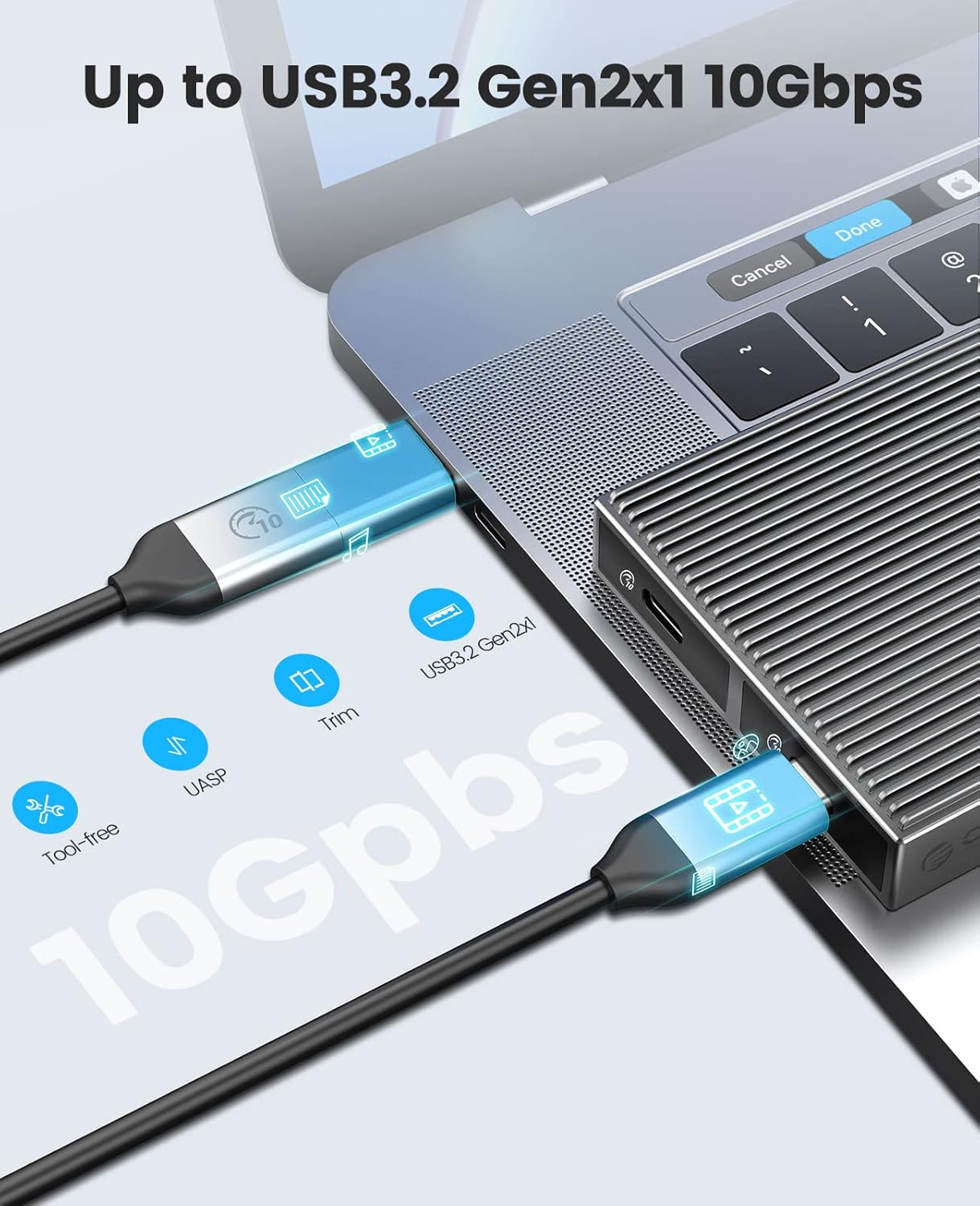 Orico Case SSD M.2 SATA/NVMe USB-C 6Gbps - immagine 3