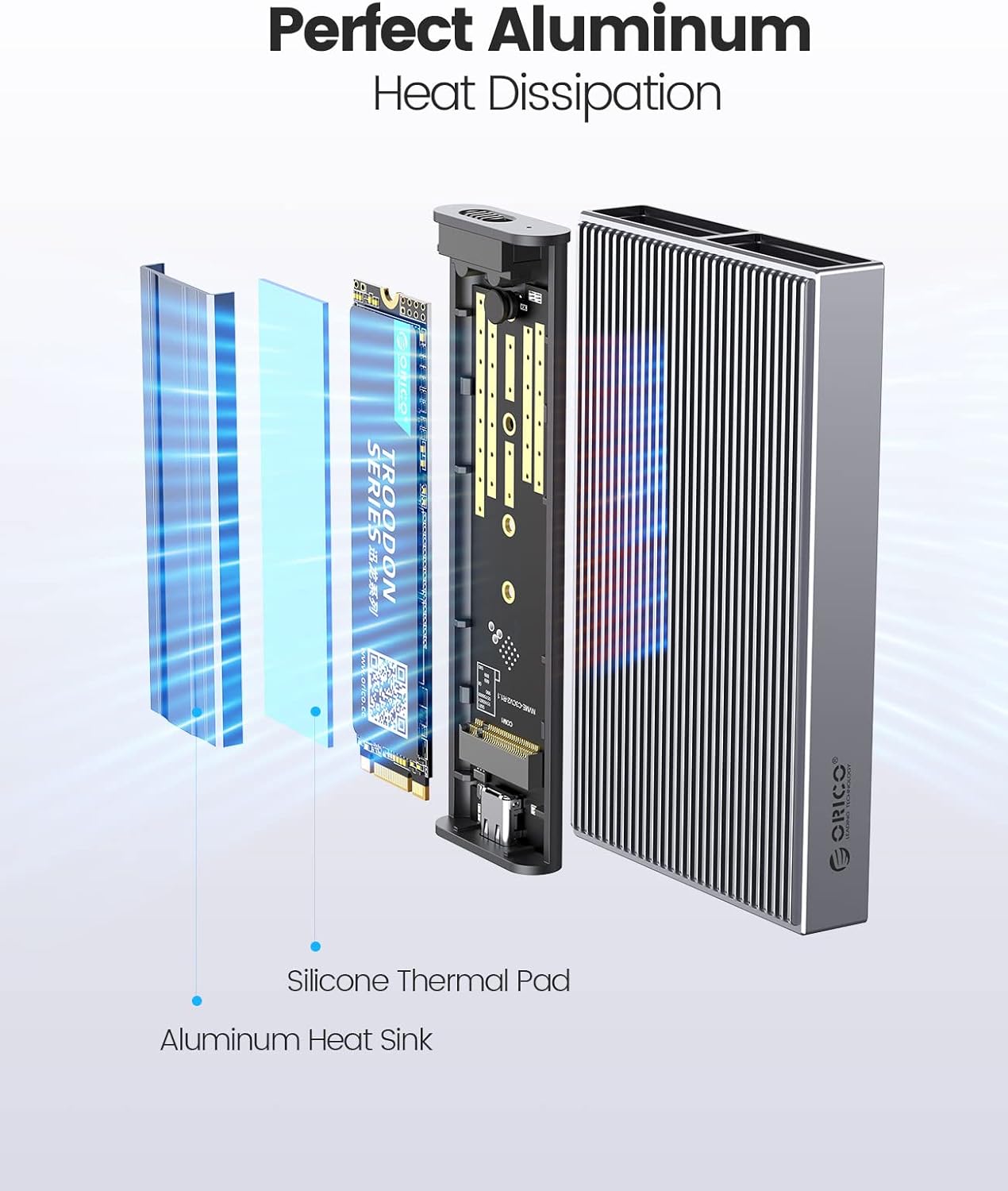 Orico Case SSD M.2 SATA/NVMe USB-C 6Gbps - immagine 5