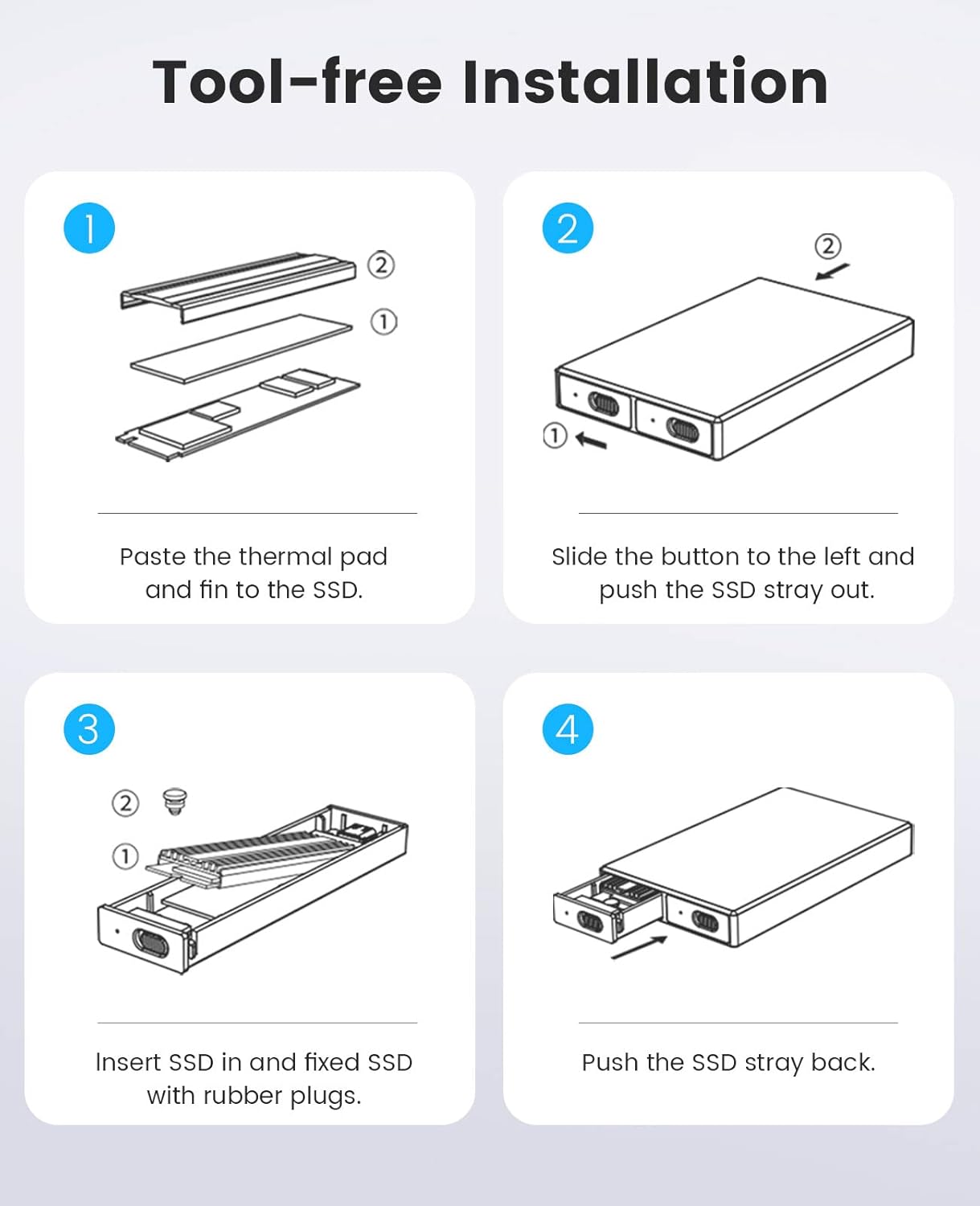 Orico Case SSD M.2 SATA/NVMe USB-C 6Gbps - immagine 7