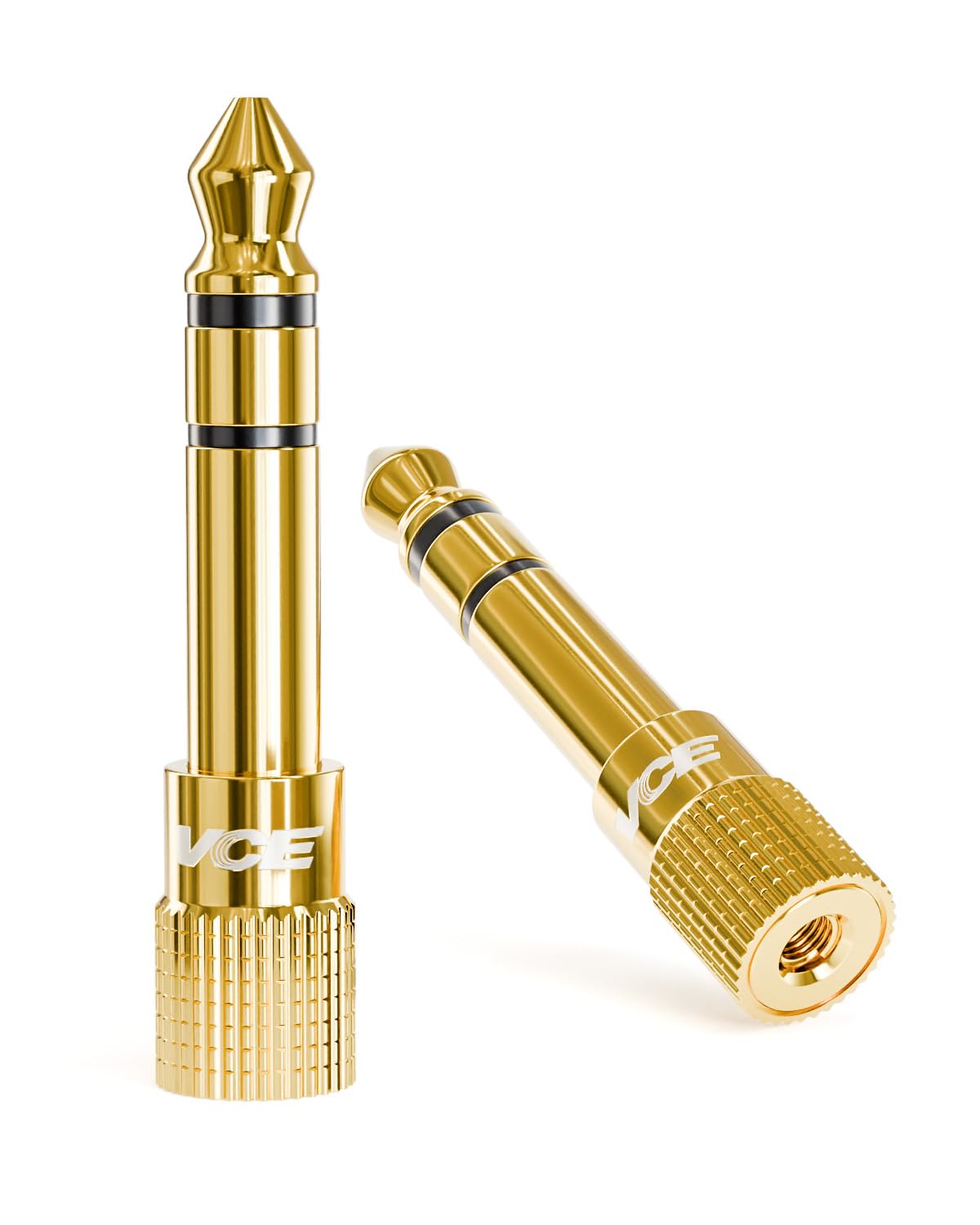 Vce Adattatore Jack 6.3 a 3.5 Placcato Oro, 2 Pezzi