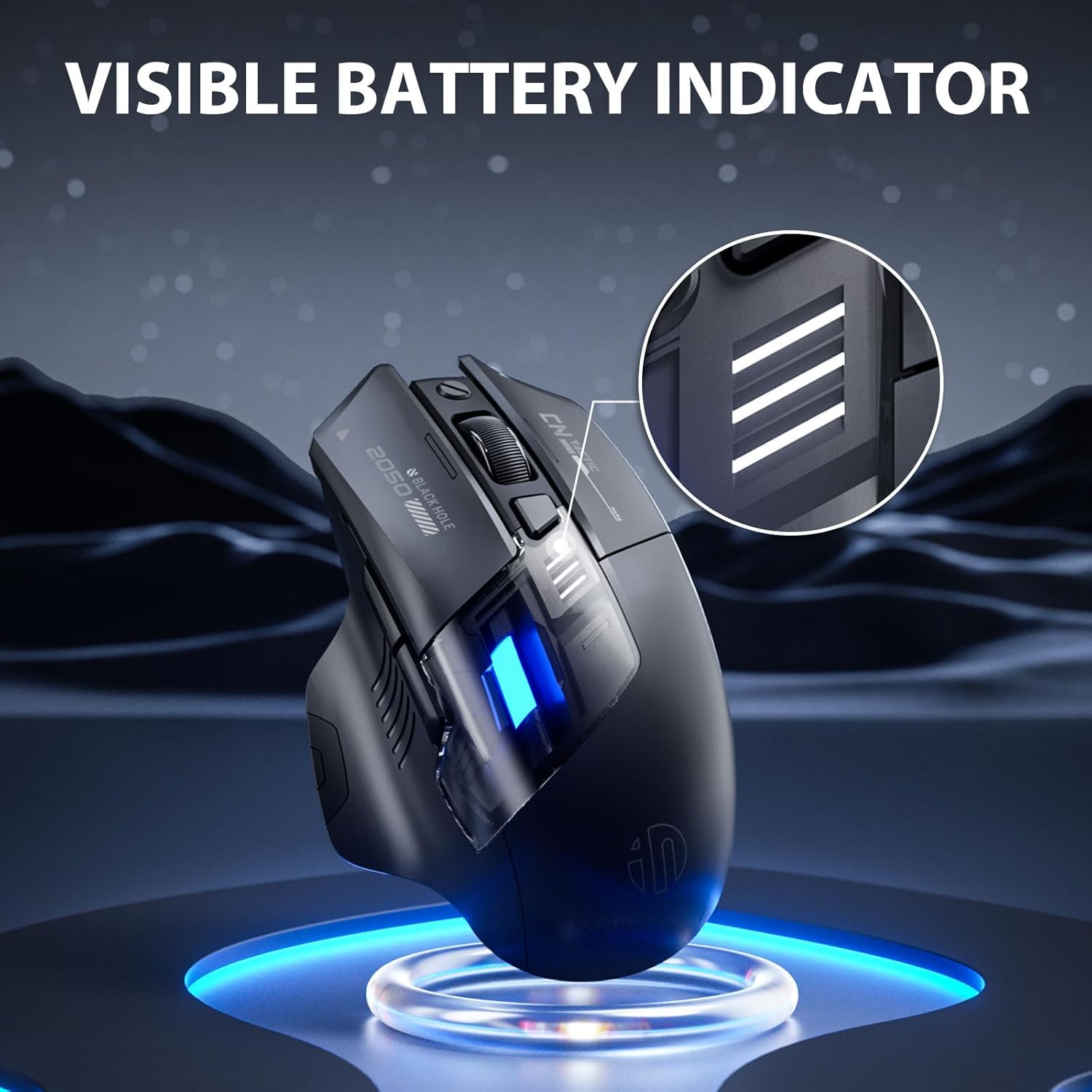 Inphic A9 Explorer - Mouse Bluetooth 5.0/2.4G Ricaricabile - immagine 2