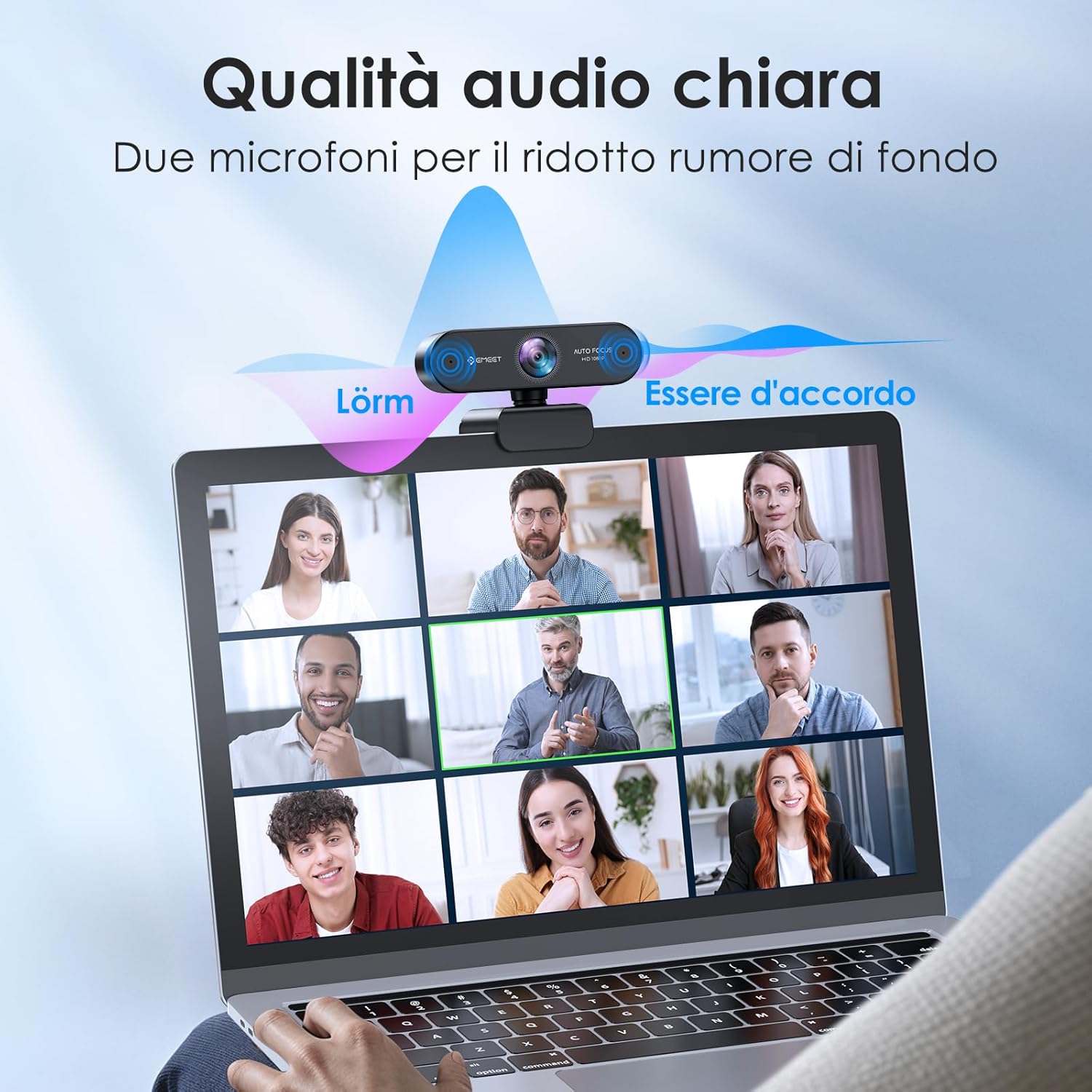 Emeet 1080P Webcam NOVA Full HD con Autofocus - immagine 5