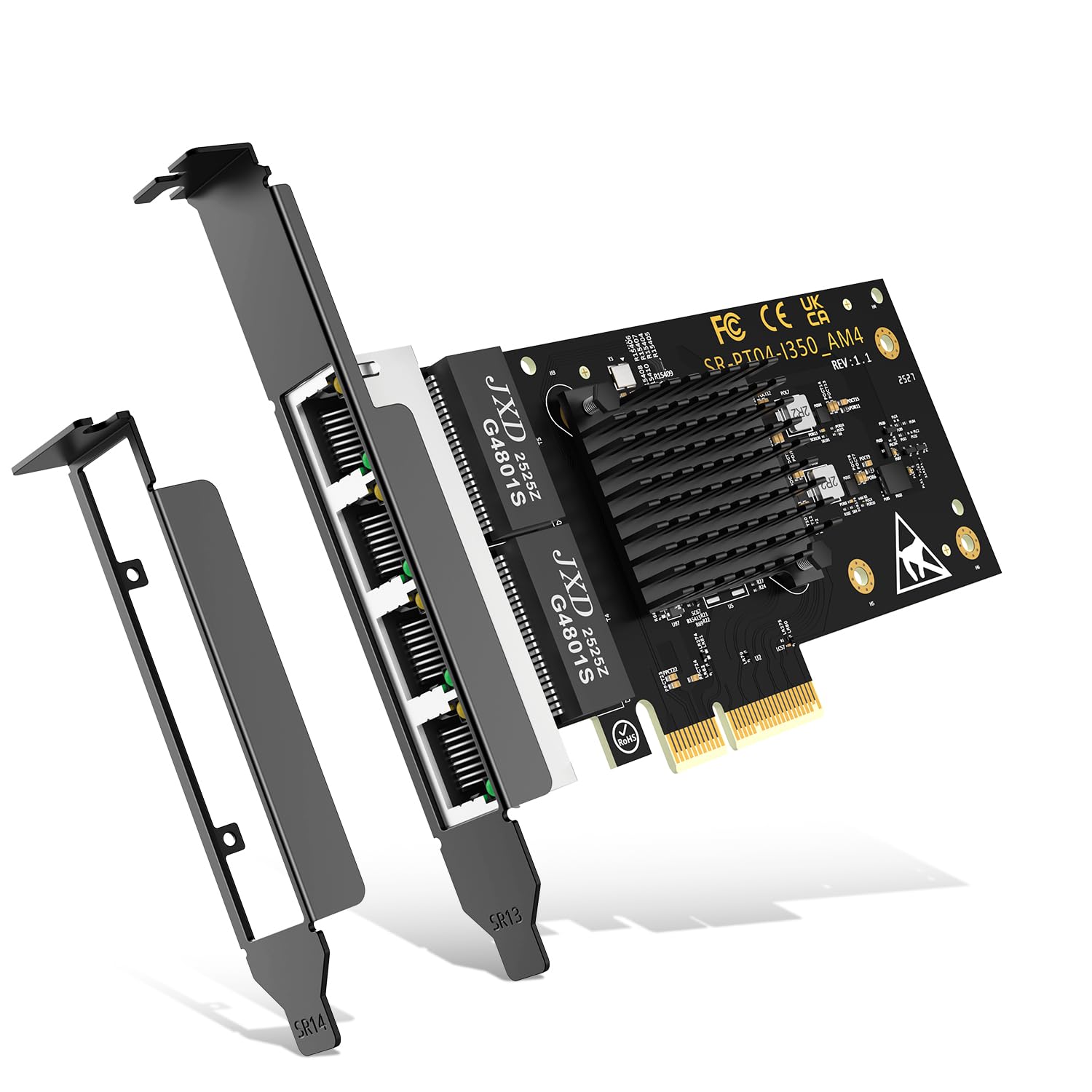 Nicgiga Scheda di Rete 4 Port Gigabit Base-T I350 Controller