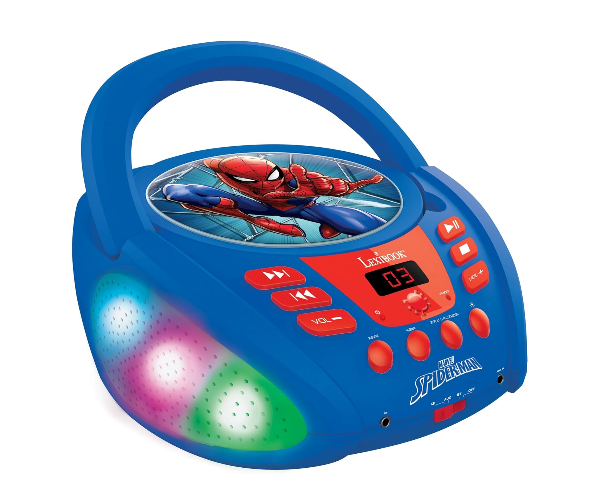 Lexibook Marvel Uomo Ragno - Lettore CD Bluetooth per Bambini