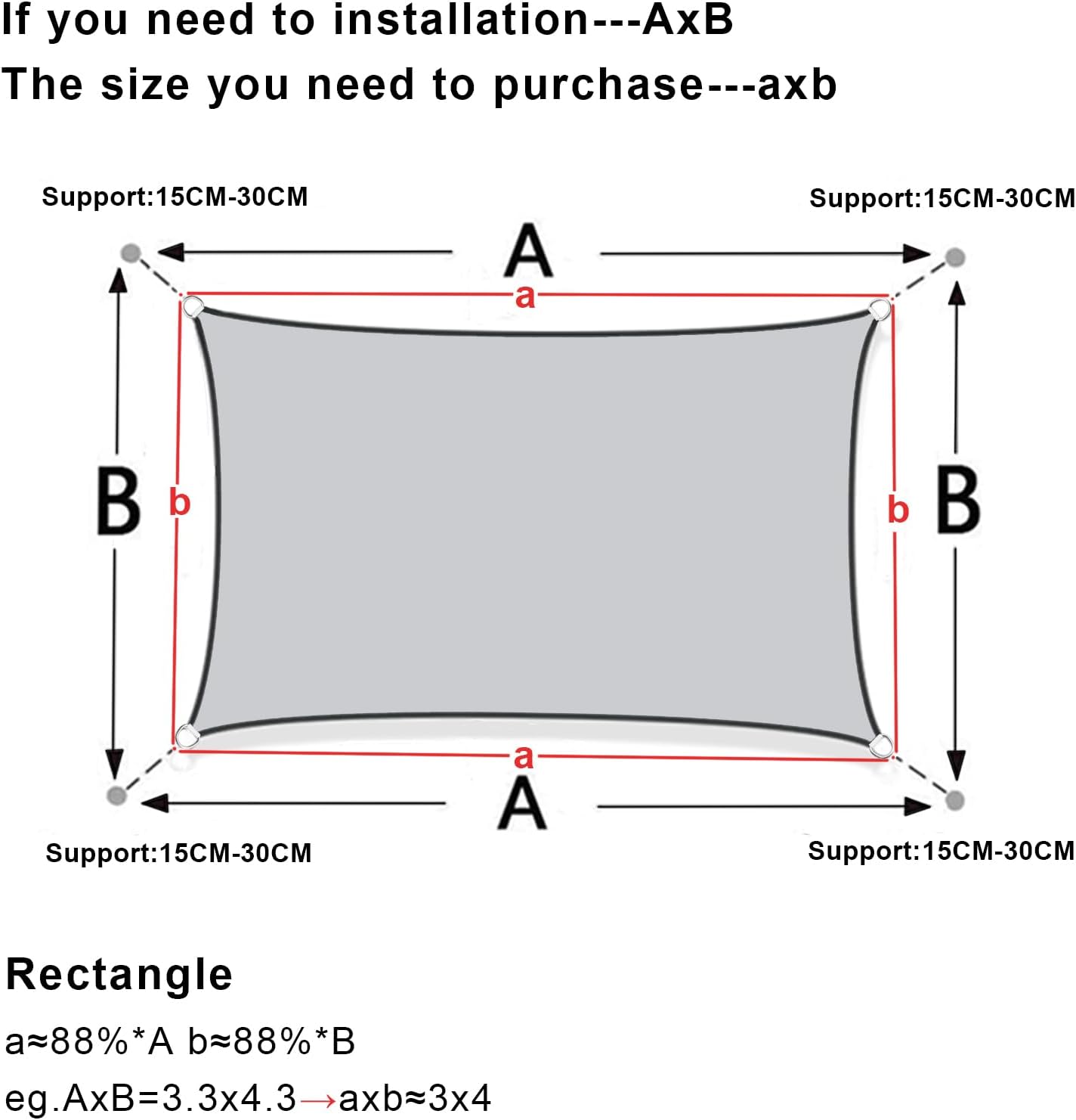 Sunny Guard Tenda a Vela Rettangolare 3x5m Impermeabile - immagine 6