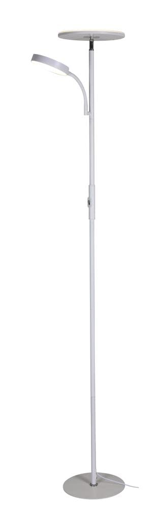 BEL AIR HOME Piantana da Terra LED 15W+10W Lagos, Bianco