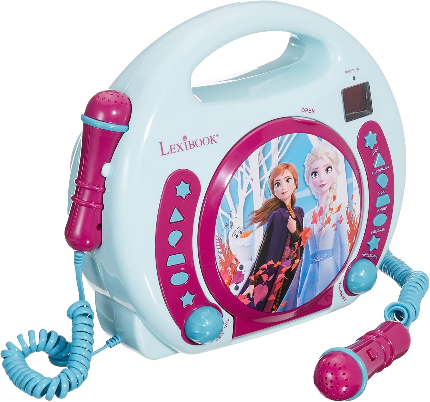 Lexibook Frozen - Lettore CD Portatile con Microfoni, Blu/Viola - immagine 1