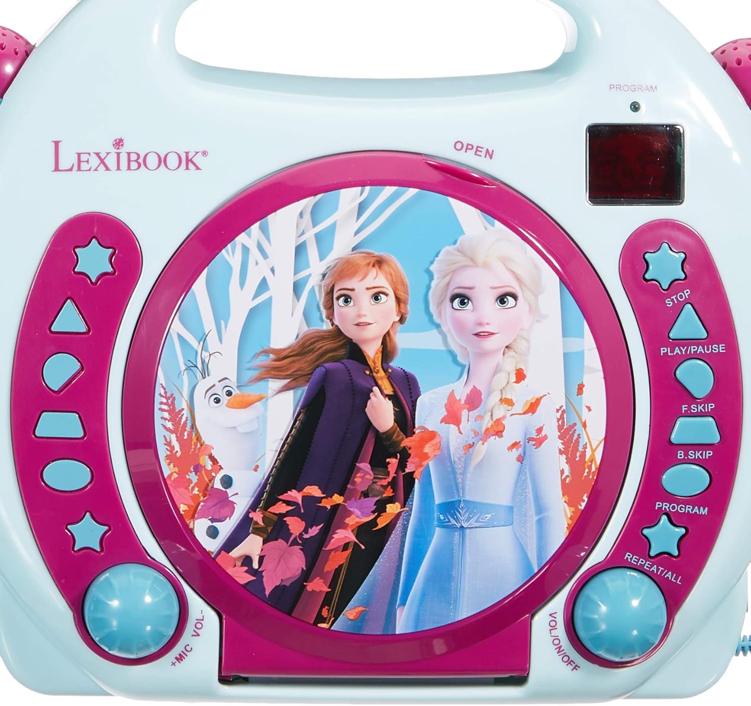 Lexibook Frozen - Lettore CD Portatile con Microfoni, Blu/Viola - immagine 5