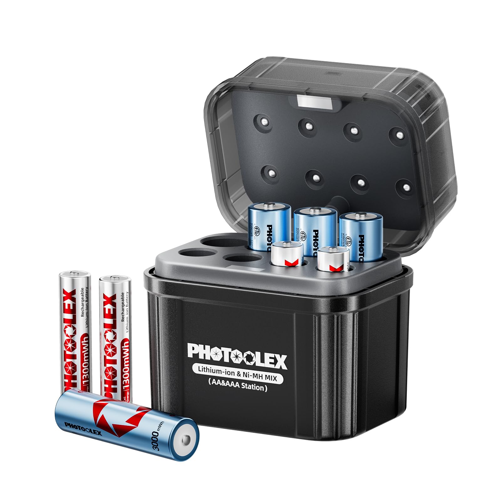 Photoolex Batterie Ricaricabili AA e AAA al Litio 1.5V