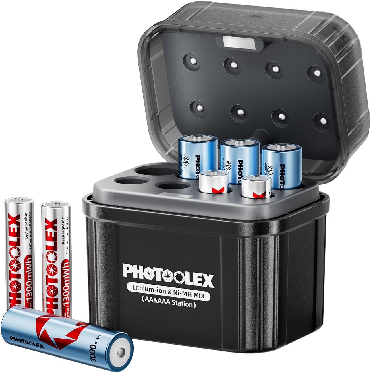 Photoolex Batterie Ricaricabili AA e AAA al Litio 1.5V - immagine 1