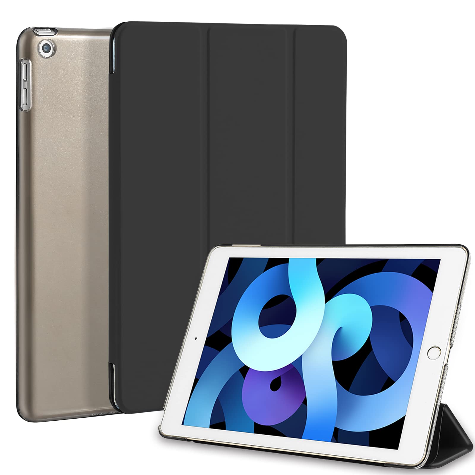 4ubonlife Custodia iPad 6a/5a Gen 9.7" 2018/2017, Nero