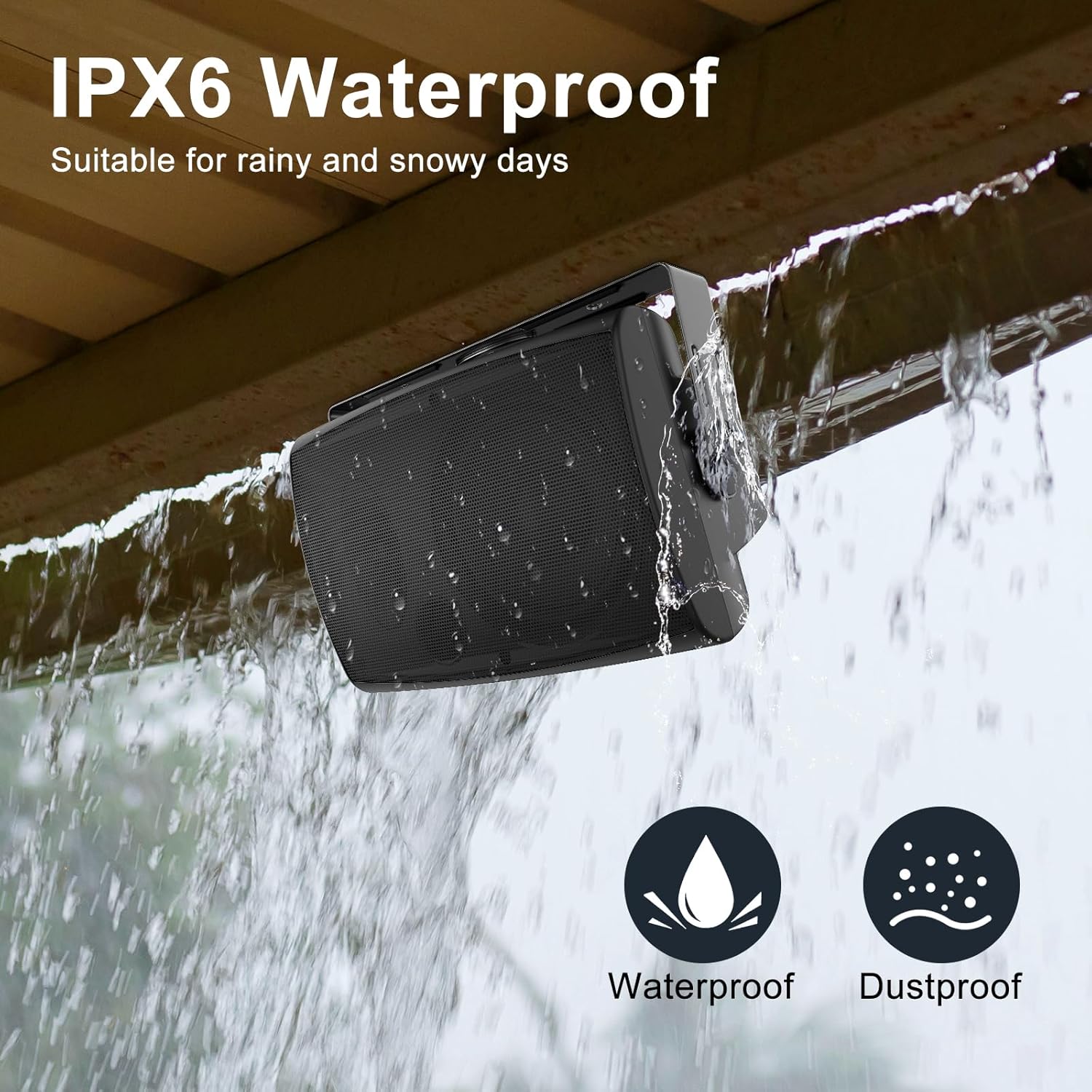 Studiofinix Altoparlanti Bluetooth da Esterno 6.5" 400W, Nero - immagine 4