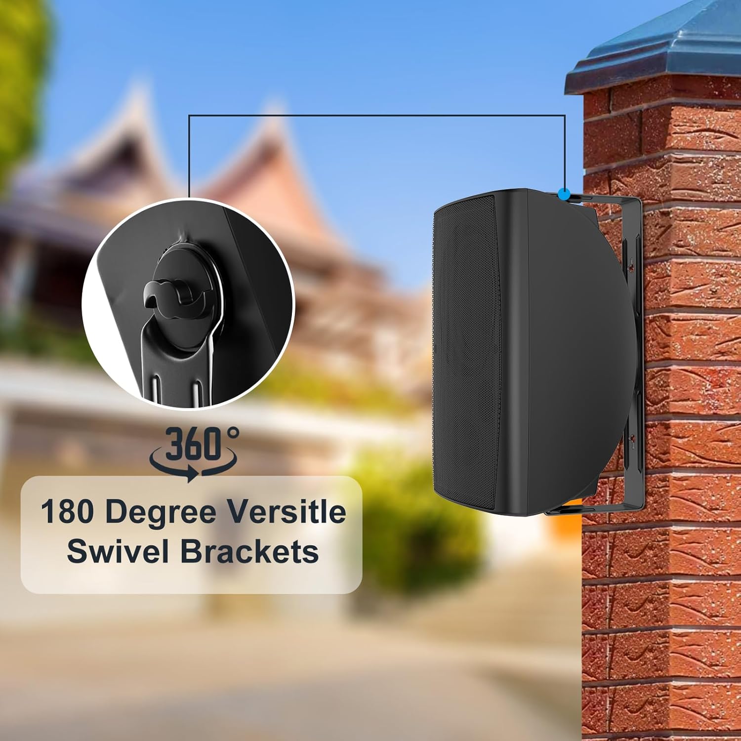 Studiofinix Altoparlanti Bluetooth da Esterno 6.5" 400W, Nero - immagine 5