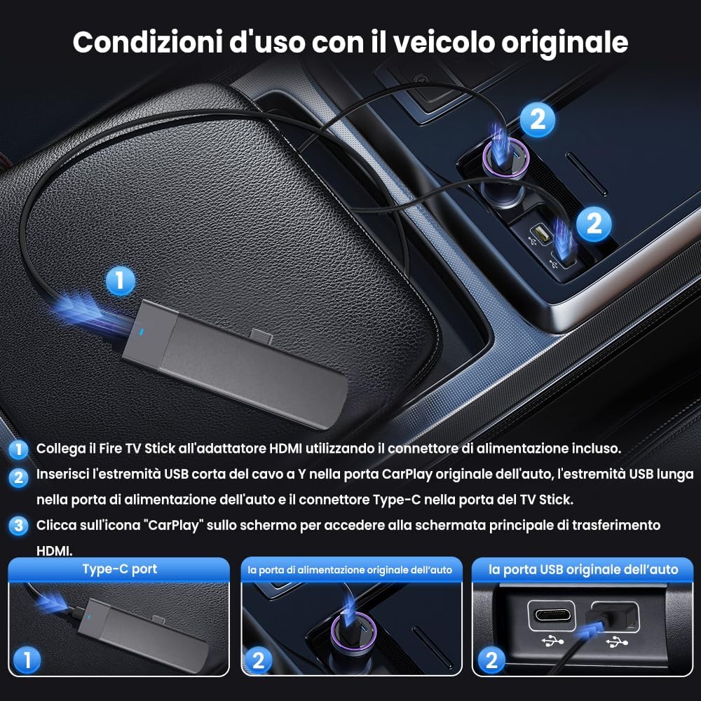 Carlinkit FireDrive Link - Adattatore HDMI CarPlay - immagine 7