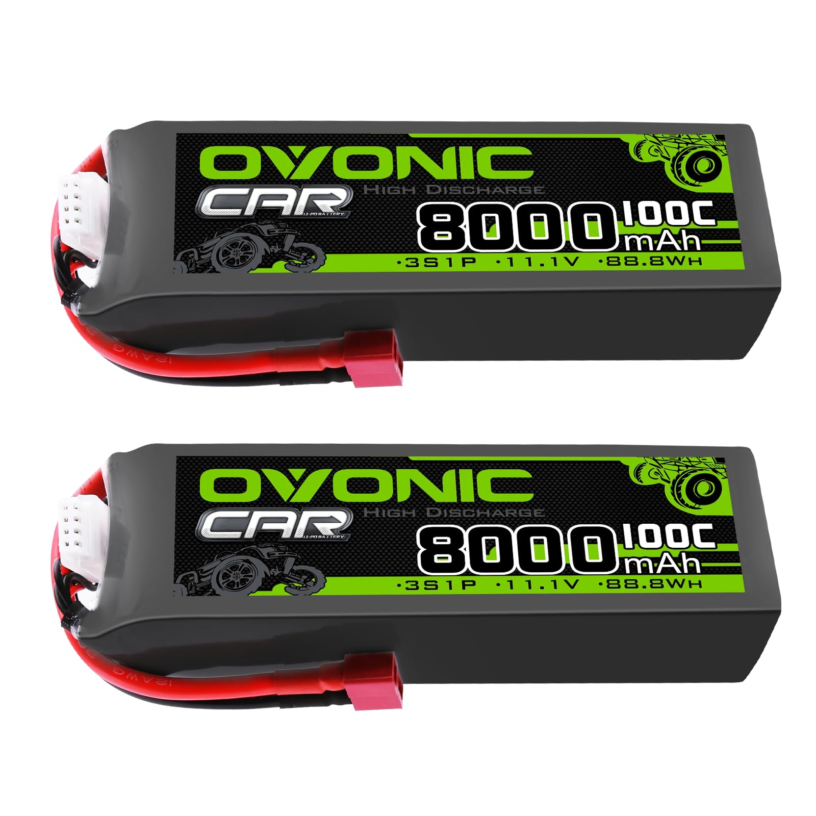 Ovonic Batteria Lipo 3S 11.1V 8000mAh 100C (2 pezzi)