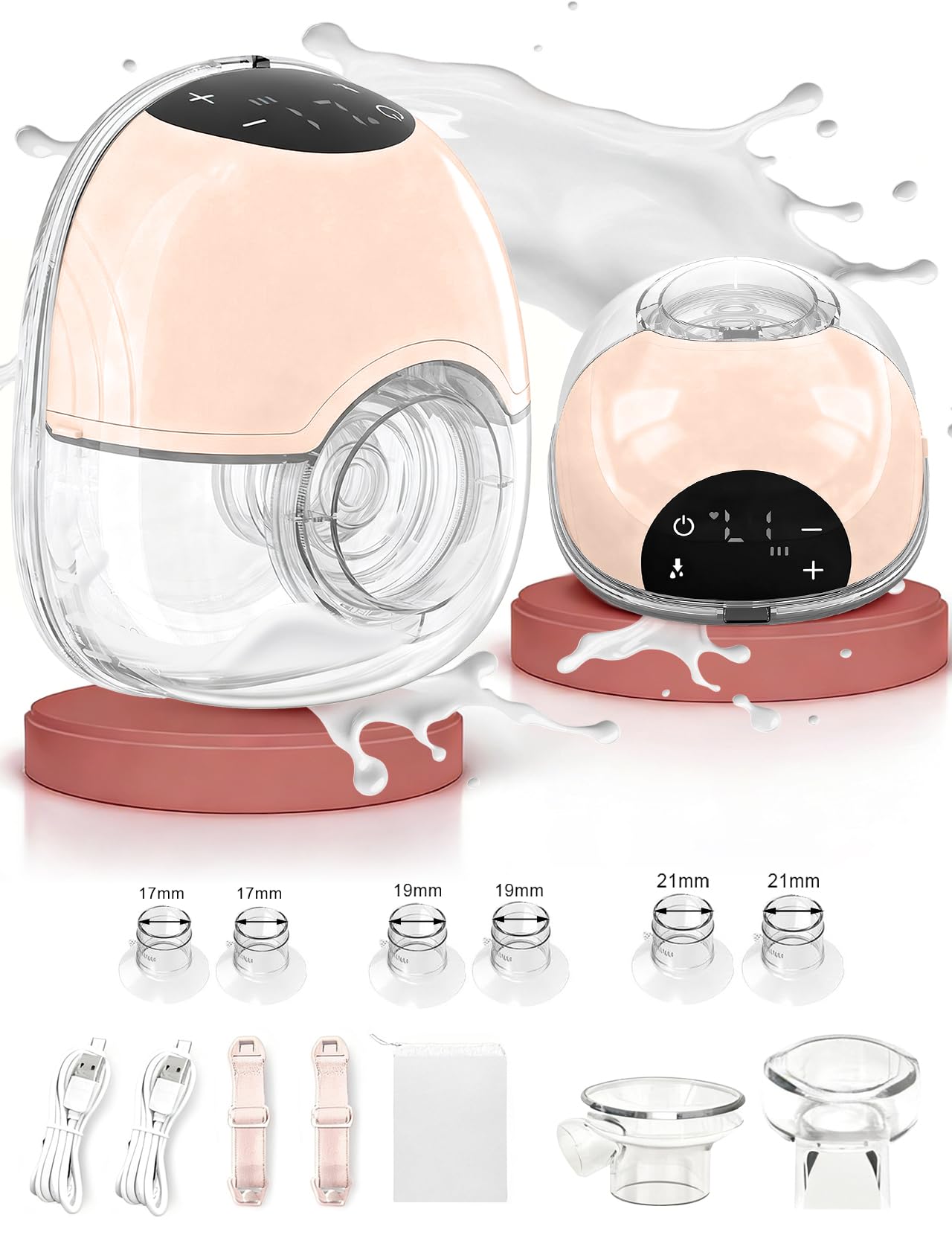 Tiralatte Elettrico Indossabile Doppio, Rosa