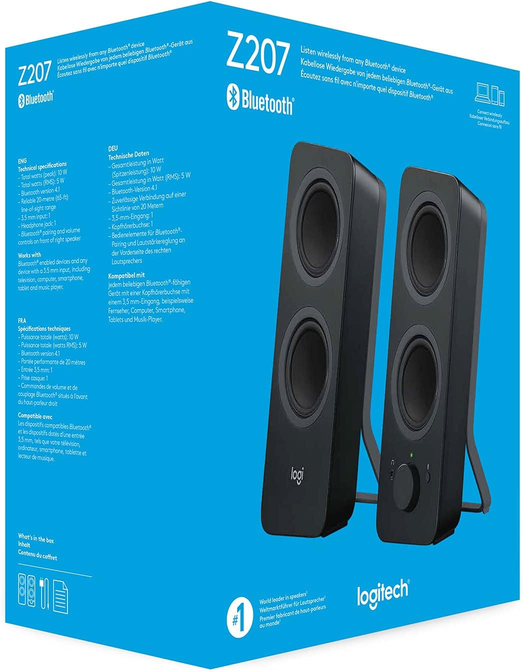 Logitech Z207 - Altoparlanti PC Wireless Bluetooth, Nero - immagine 7