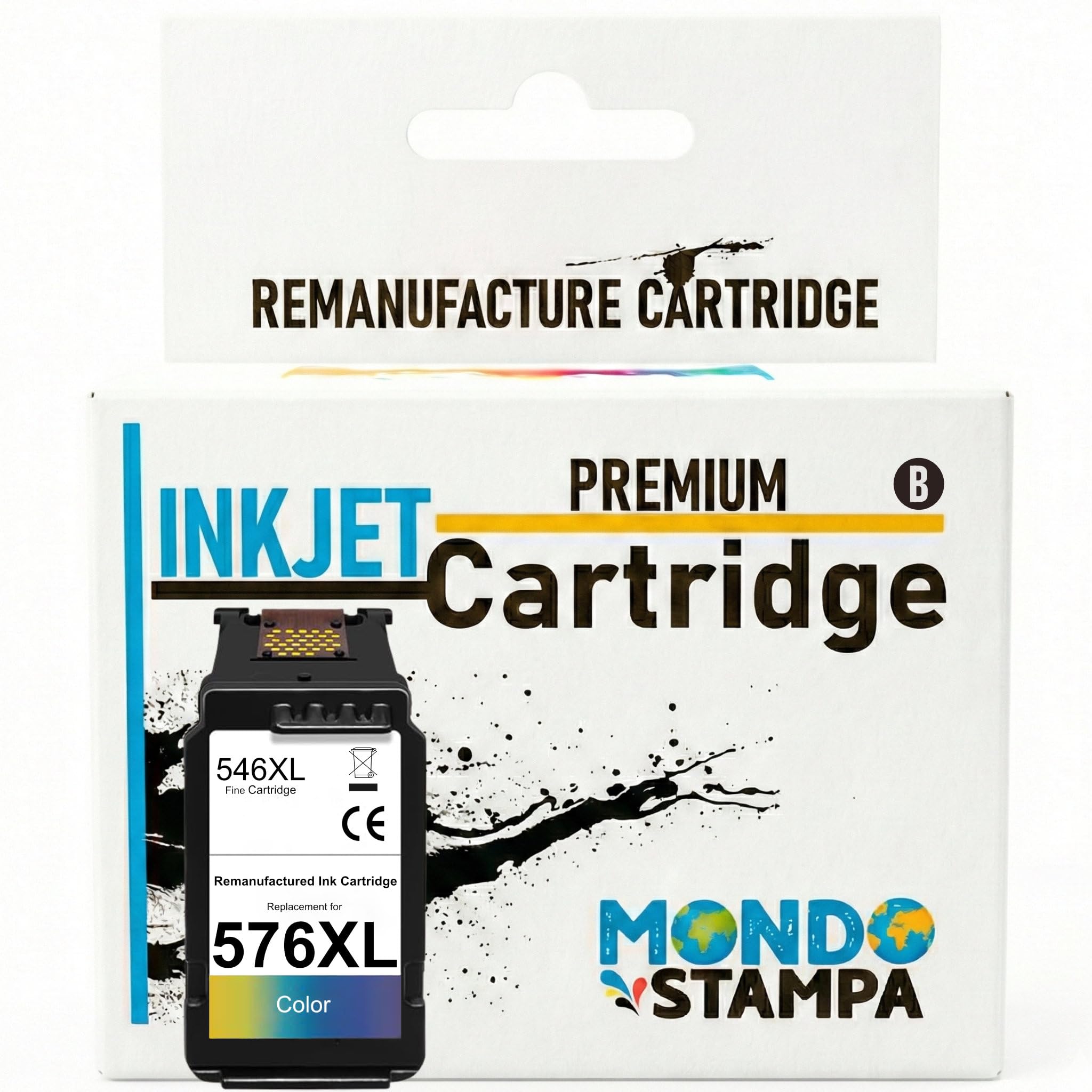 576XL Cartuccia Colore Rigenerata per Canon Pixma TR4750i TR4751i TS3550i TS3551i TS3750i | Alta Resa Formato Extra Large